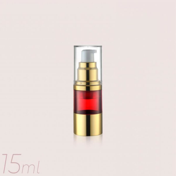 Airless Pump Bottle Red Set 15ml PW-202202E