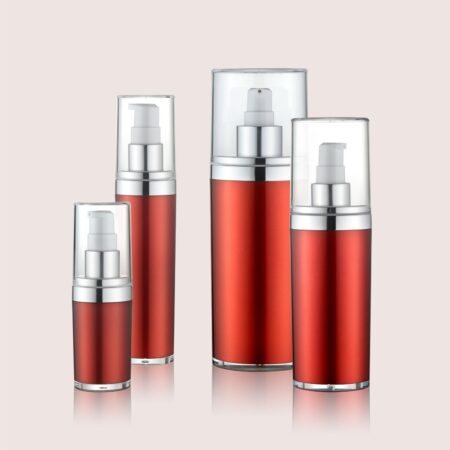 Red airless pump bottle set