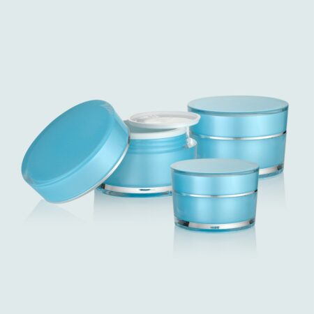 Cream-jars-blue- Set PW-737211A