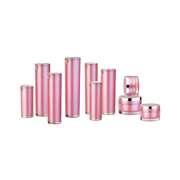 Rosa-Airless-spenders-und-Cremetiegels