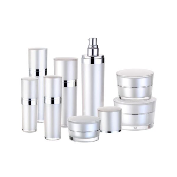 silver airless bottles cream jars