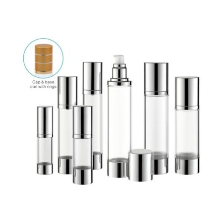 silver airless bottles cream jars