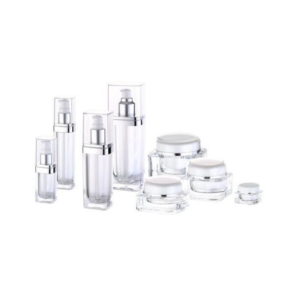 white airless bottles cream jars