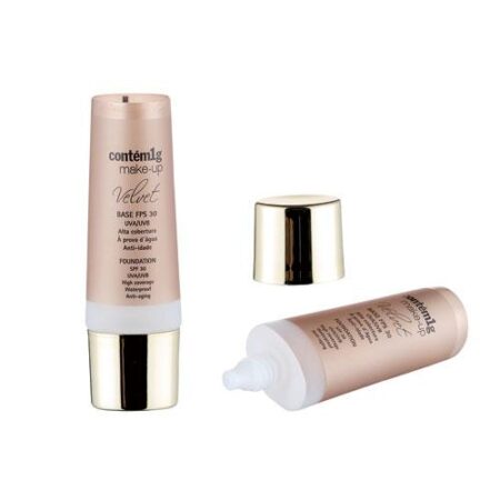 beige tube gold cap