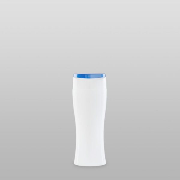white bottle blue cap