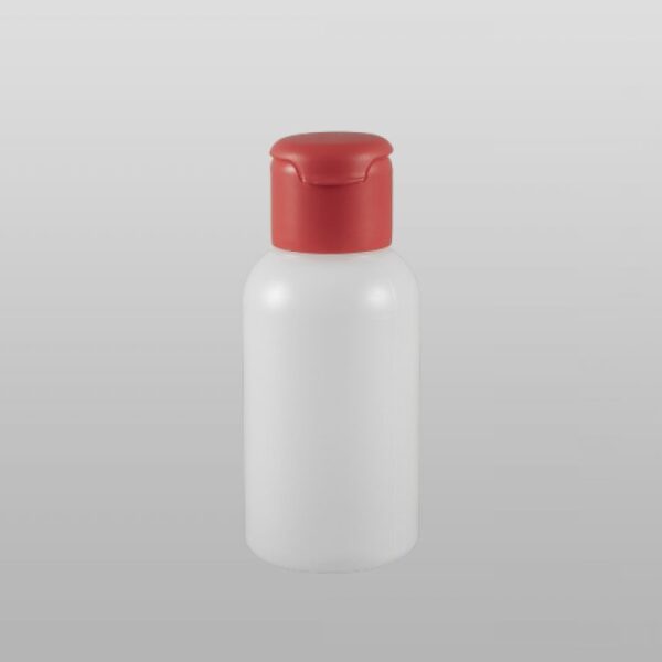 white bottle red cap