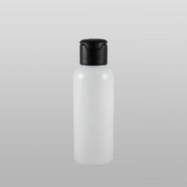 white bottle black cap