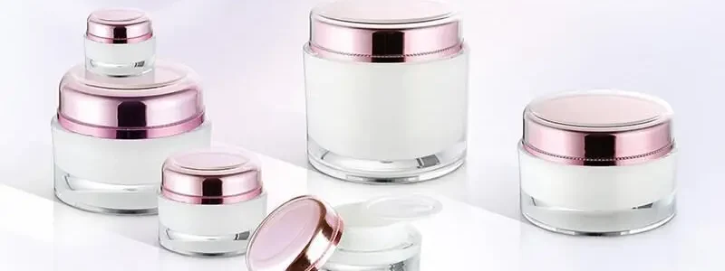 Cream jars white set pw-738200