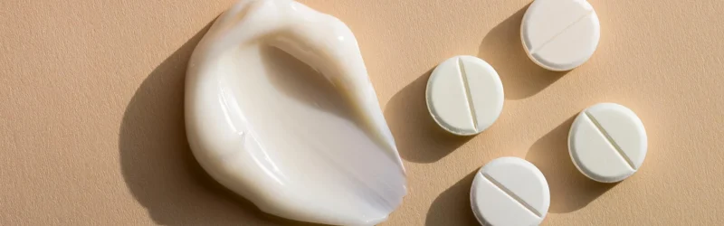 pills and moisturizer