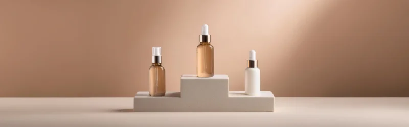 Podium med produkter på Podium med produkter på