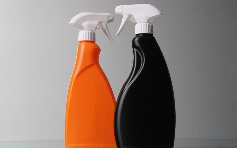 Black and orange spray bottle