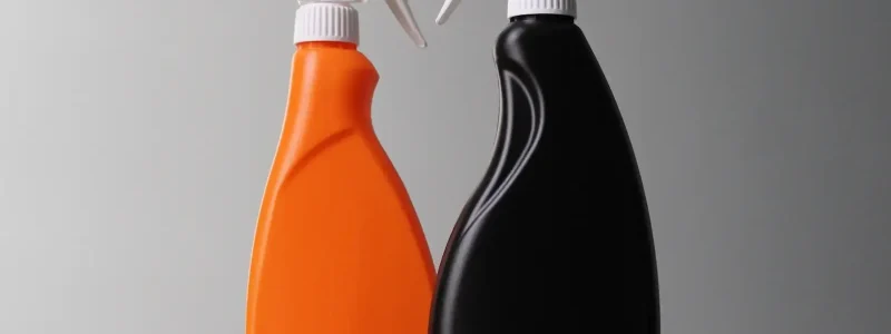 Orange og sort sprayflaske